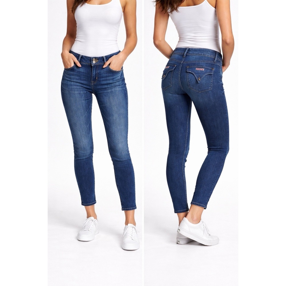 Hudson Colin Flap Skinny Crop Medium Wash Size 29‎